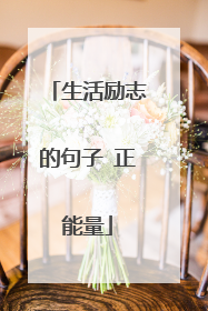 生活励志的句子 正能量