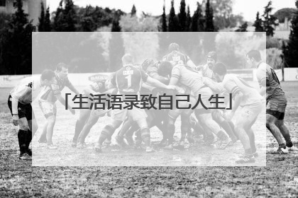 生活语录致自己人生