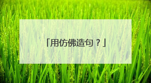 用仿佛造句？