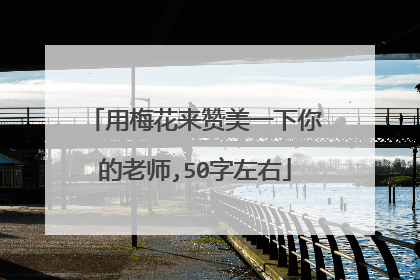 用梅花来赞美一下你的老师,50字左右