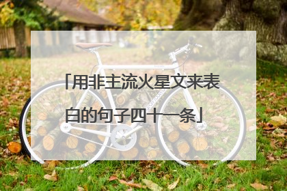 用非主流火星文来表白的句子四十一条
