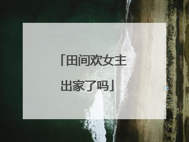 田间欢女主出家了吗