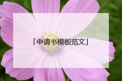 申请书模板范文