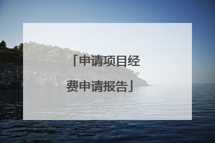 申请项目经费申请报告