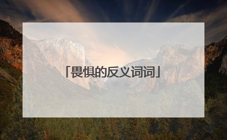 畏惧的反义词词