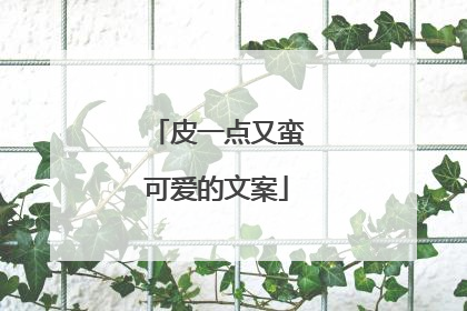 皮一点又蛮可爱的文案