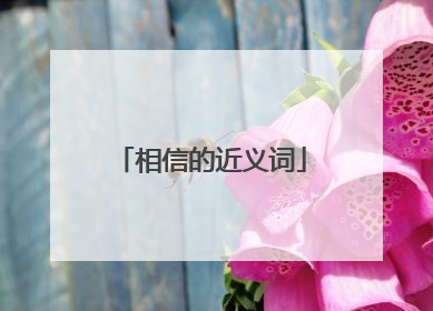 相信的近义词