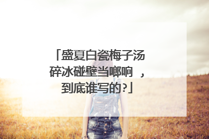 盛夏白瓷梅子汤 碎冰碰壁当啷响 ,到底谁写的?