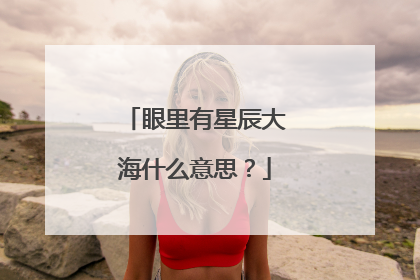 眼里有星辰大海什么意思?