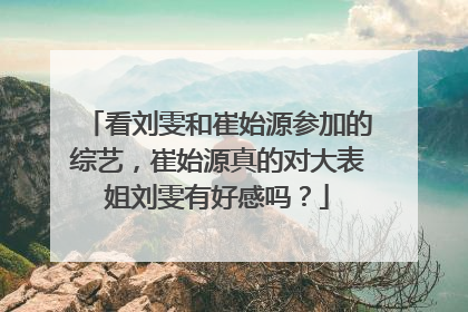 看刘雯和崔始源参加的综艺，崔始源真的对大表姐刘雯有好感吗？