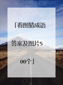 看图猜成语答案及图片500个