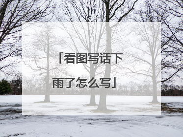 看图写话下雨了怎么写