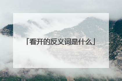 看开的反义词是什么