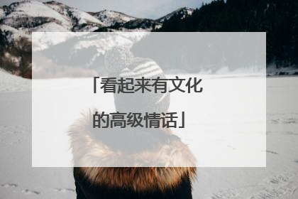 看起来有文化的高级情话