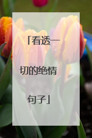 看透一切的绝情句子