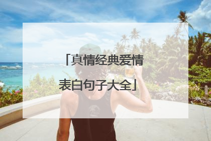 真情经典爱情表白句子大全