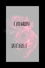 真诚的表白语