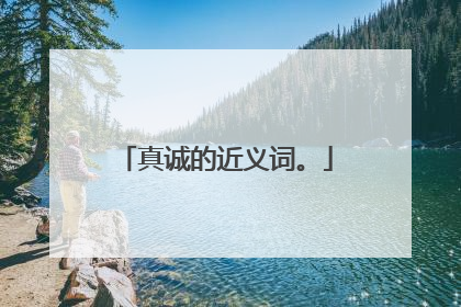 真诚的近义词。