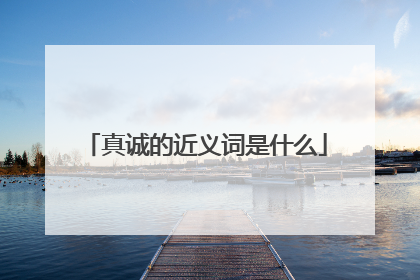 真诚的近义词是什么