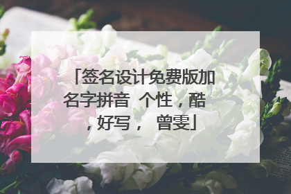 签名设计免费版加名字拼音 个性，酷，好写， 曾雯