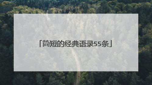 简短的经典语录55条