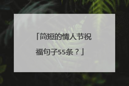 简短的情人节祝福句子55条？