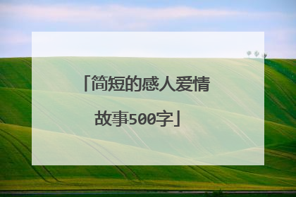 简短的感人爱情故事500字