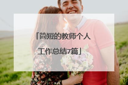 简短的教师个人工作总结7篇