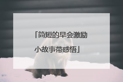 简短的早会激励小故事带感悟