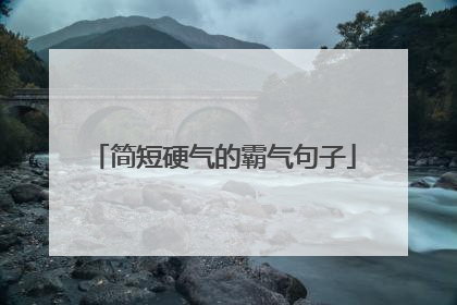 简短硬气的霸气句子