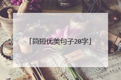 简短优美句子20字