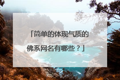 简单的体现气质的佛系网名有哪些？