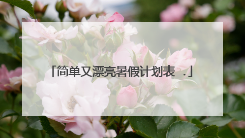 简单又漂亮暑假计划表 .