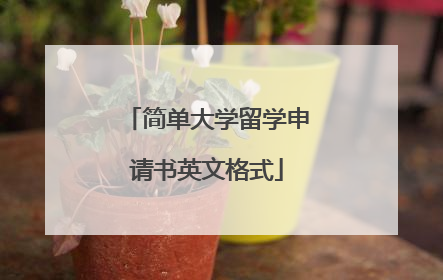 简单大学留学申请书英文格式