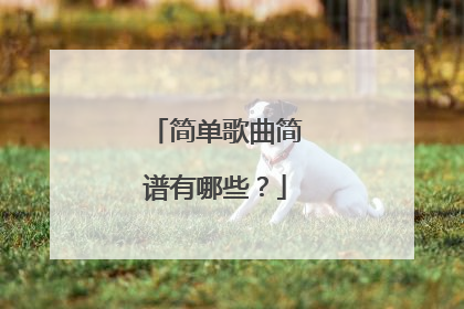 简单歌曲简谱有哪些?