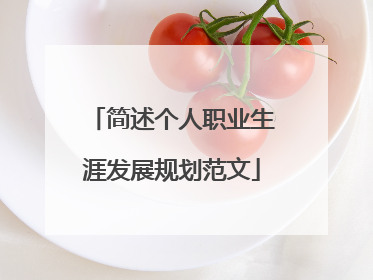 简述个人职业生涯发展规划范文