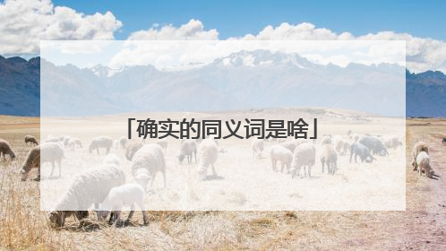 确实的同义词是啥