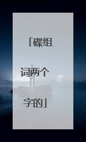 碟组词两个字的