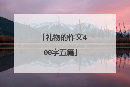 礼物的作文400字五篇