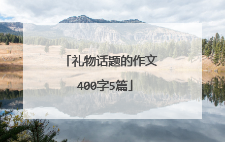 礼物话题的作文400字5篇