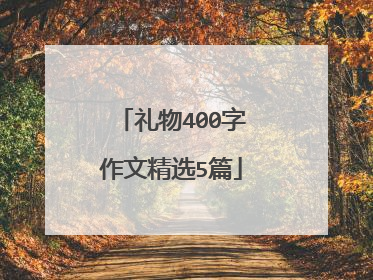 礼物400字作文精选5篇