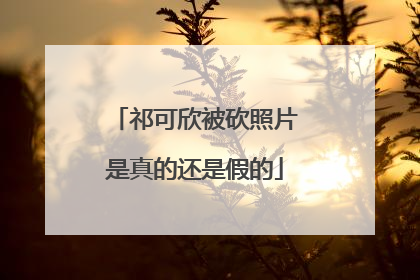 祁可欣被砍照片是真的还是假的