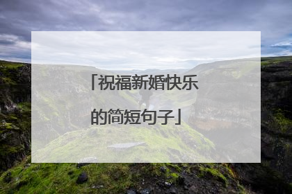 祝福新婚快乐的简短句子