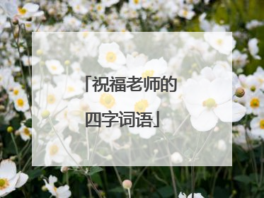 祝福老师的四字词语