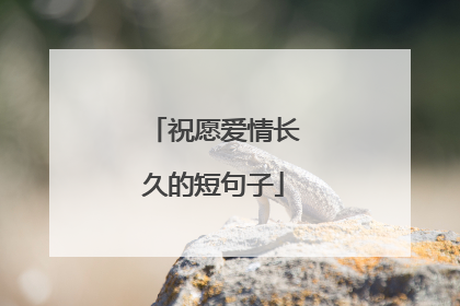 祝愿爱情长久的短句子