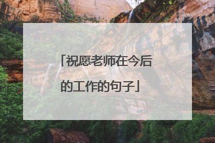 祝愿老师在今后的工作的句子