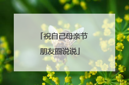 祝自己母亲节朋友圈说说