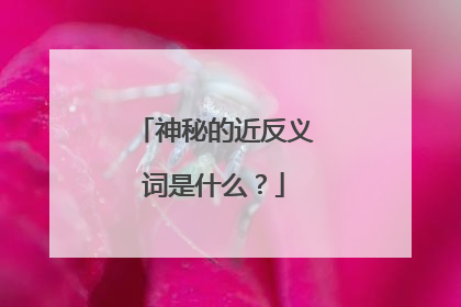神秘的近反义词是什么？