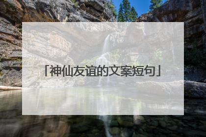 神仙友谊的文案短句