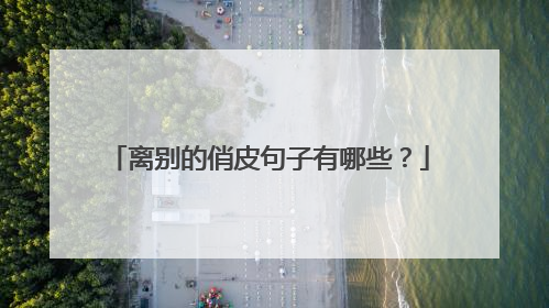 离别的俏皮句子有哪些？